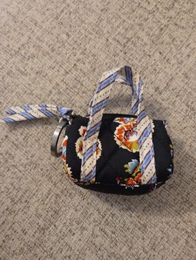 Vera Bradley Original Mini Duffle Bag Charm Floral Diamond Patchwork